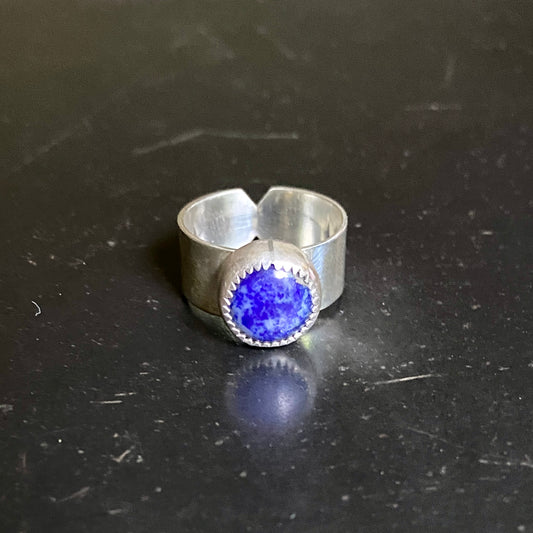 Lapis Ring with Thick Band